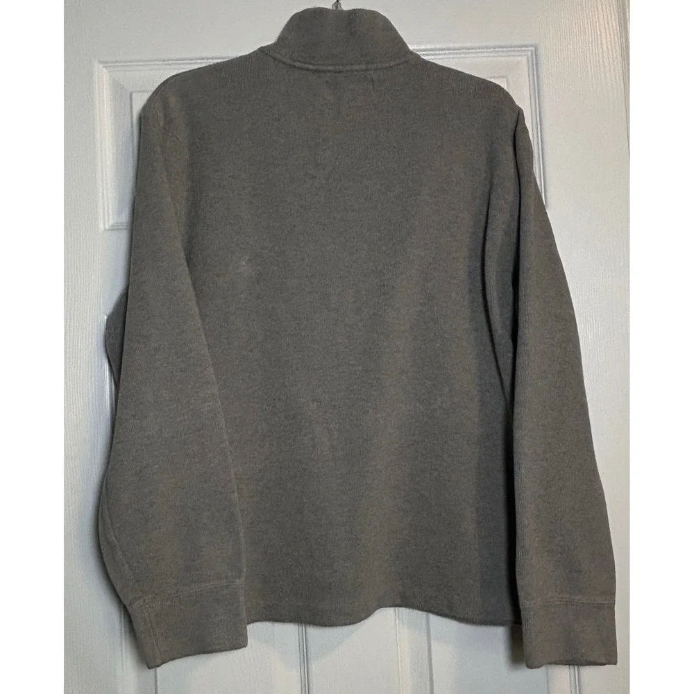 Polo Ralph Lauren Men's‎ 1/4 Zip Pullover Sweater Gray 100% Cotton Size Large